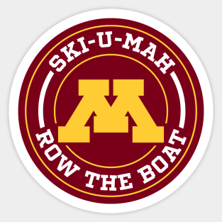 SKI-U-MAH - ROW THE BOAT Sticker